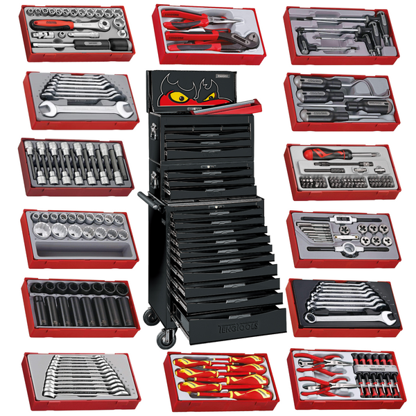 Teng Tools 1001 Piece Black Mega Master Mixed Hand Tool Kit - TCMM1001BK