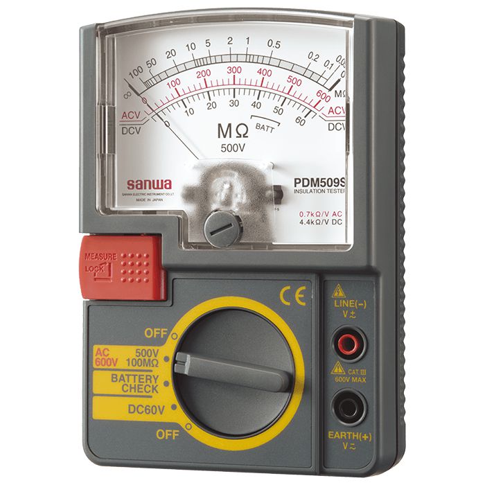 Sanwa PDM509S | Analog Insulation Tester 500V / 100MΩ Single Range