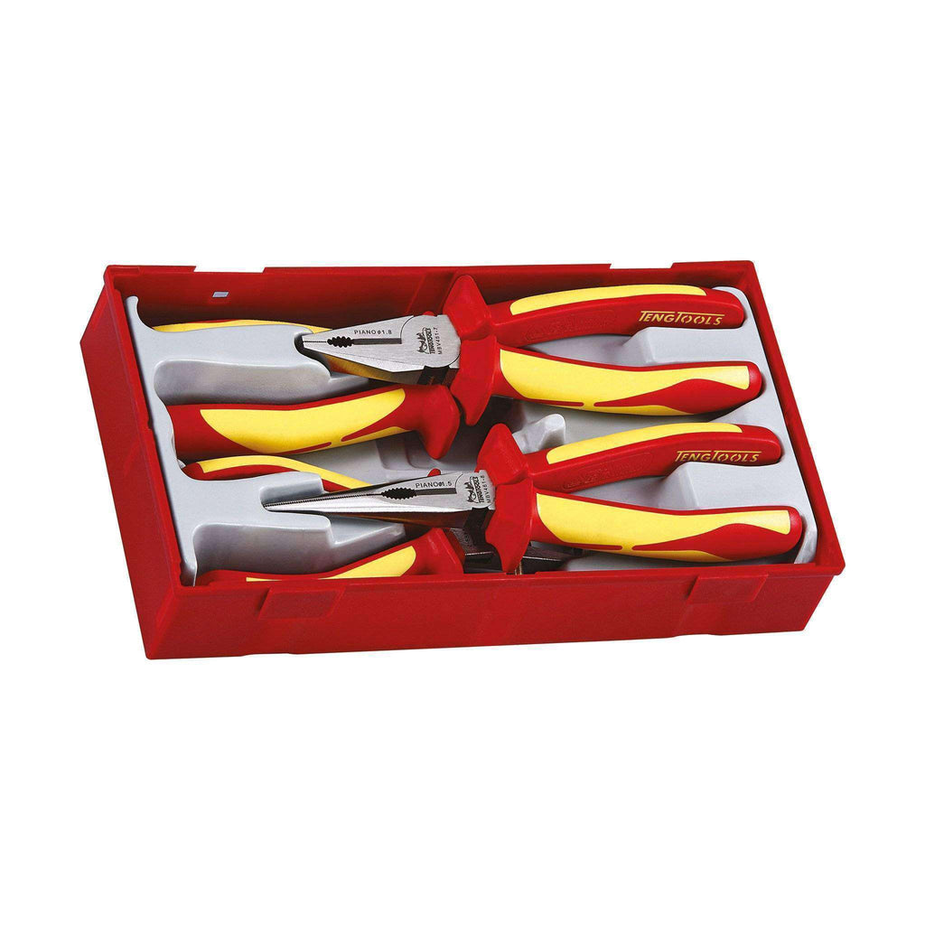 Teng Tools 4 Piece 1000 Volt Insulated Plier Set (Combination, Long No