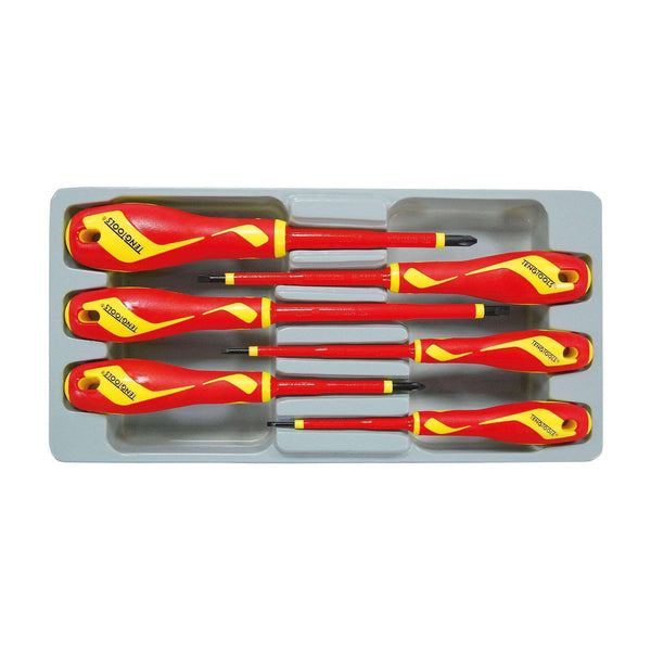 Teng Tools 6 Piece 1000 Volt Insulated Flat Regular & PH Type Screwdriver Set - MDV906N