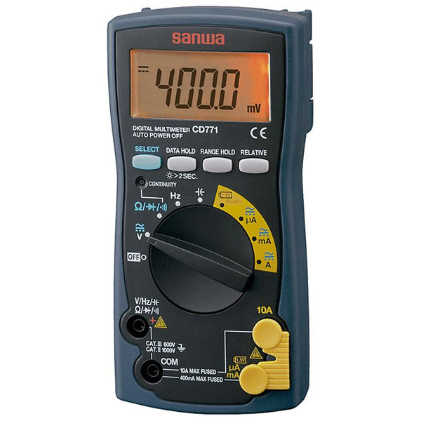 CD771 | Digital Multimeter with Backlight & Continuity Buzzer with LED - Sanwa-America.com