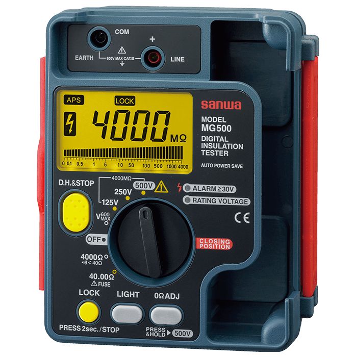 MG500 | Digital Insulation Tester Dustproof + Splashproof IP54 Design - Sanwa-America.com