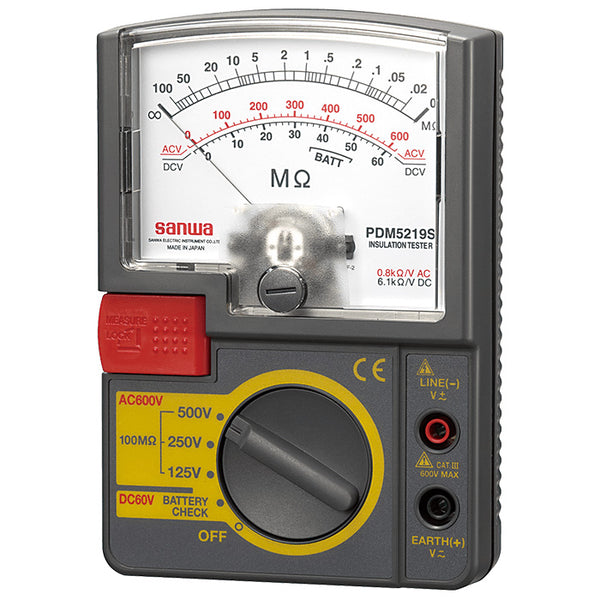 PDM5219S-125V-250V-500V-Analog-Insulation-Tester-Portable-Insulation-Resistance-Meter | Sanwa-America.com