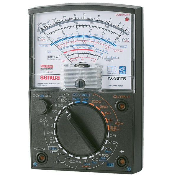 YX361TR | Analog Multimeter - Variety of Measurement Functions using 24 Contact Switch - Sanwa-America.com