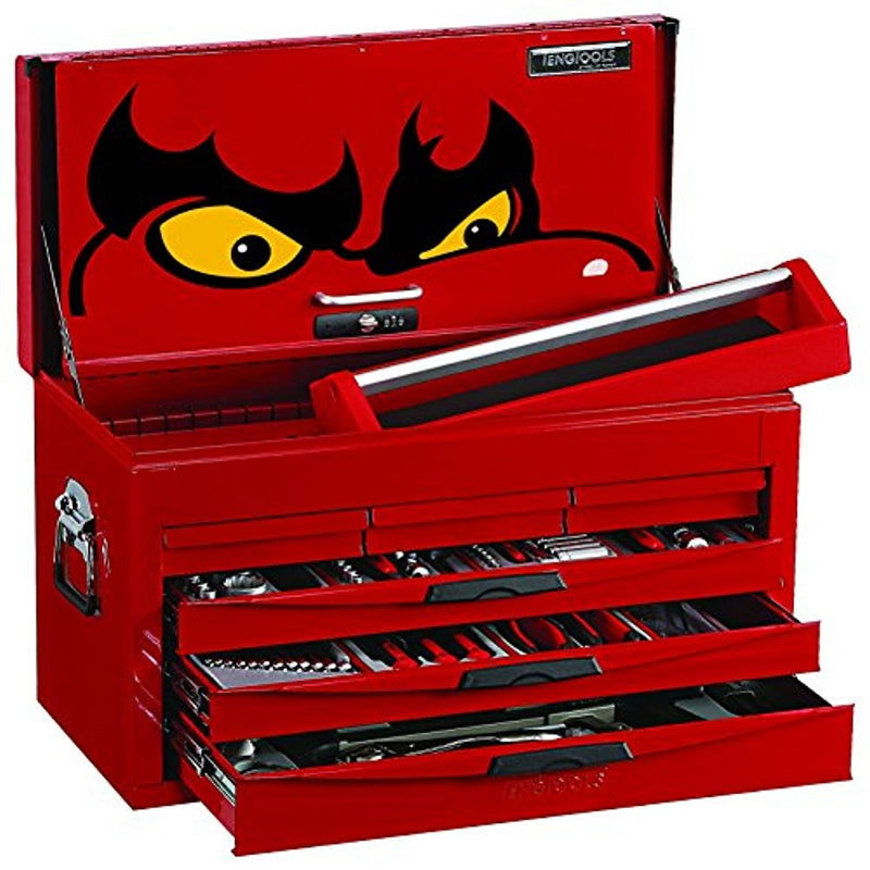 Teng Tools 140 Piece Service Tool Kit 8 With Series Middle Box and Roller Cabinet - TC8140NF