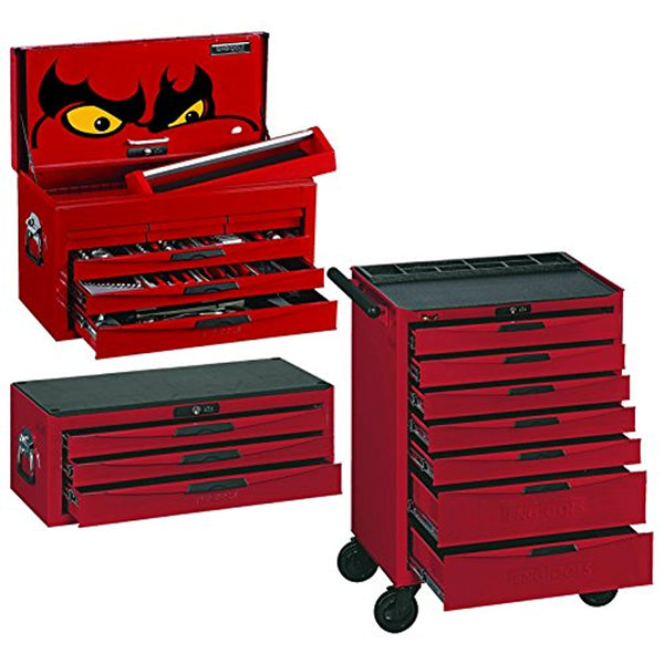 Teng Tools 140 Piece Service Tool Kit 8 With Series Middle Box and Roller Cabinet - TC8140NF