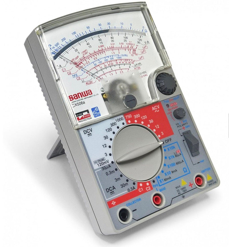 CX506a | Analog Multimeter with Capacitance Measurement and Built-in Transistor Oscillator - Sanwa-America.com