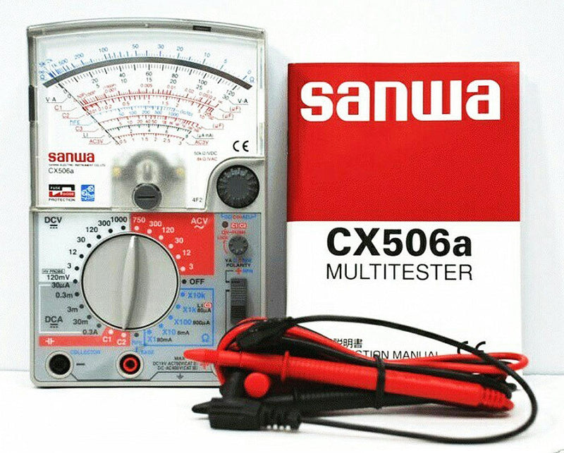 CX506a | Analog Multimeter with Capacitance Measurement and Built-in Transistor Oscillator - Sanwa-America.com