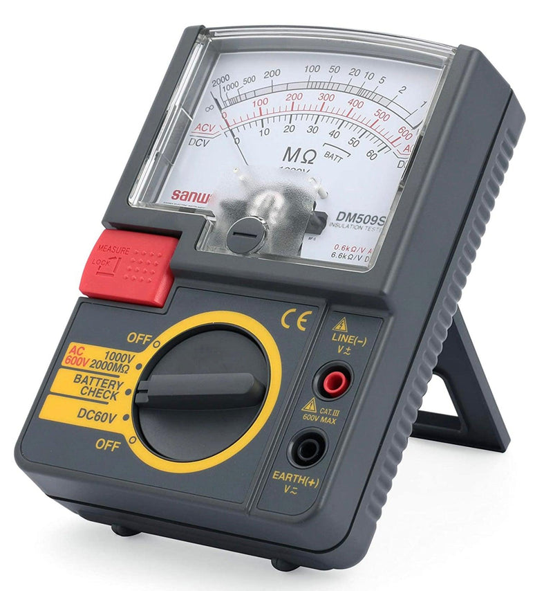 DM509S | 500V Analog Insulation Tester / Portable Insulation Resistance Meter - Sanwa-America.com