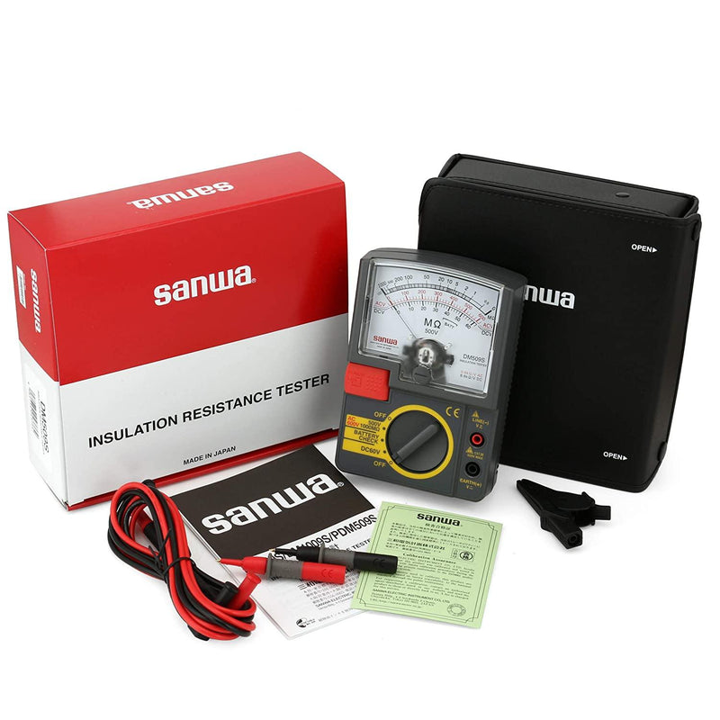 DM509S | 500V Analog Insulation Tester / Portable Insulation Resistance Meter - Sanwa-America.com