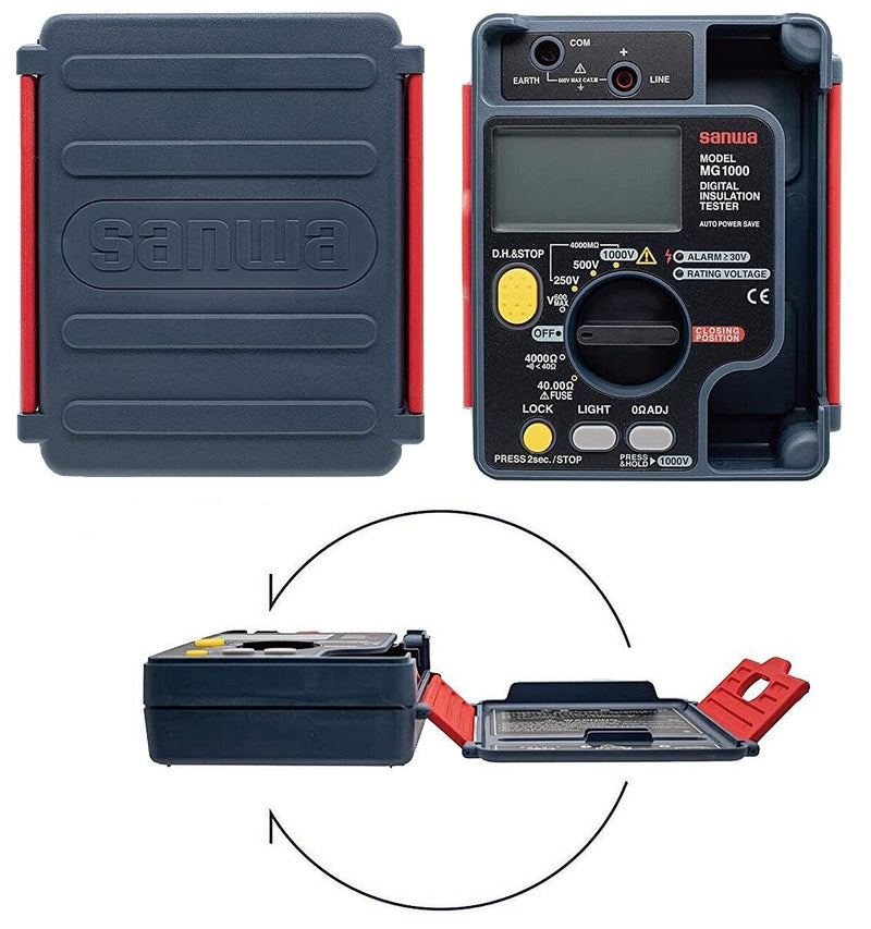 MG1000 | Digital Insulation Tester Dustproof + Splashproof IP54 Design - Sanwa-America.com