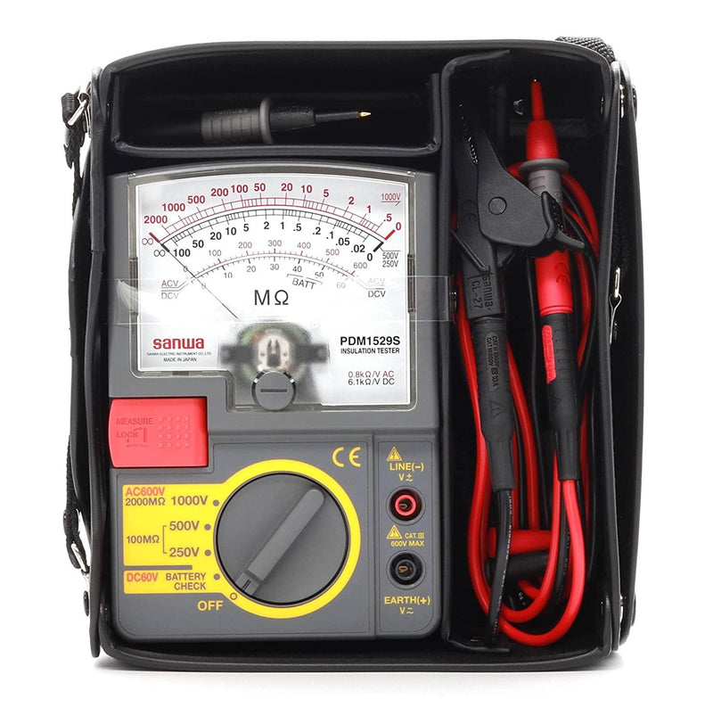 PDM1529S | 1000V / 500V / 250V Analog Insulation Tester / Portable Insulation Resistance Meter - Sanwa-America.com