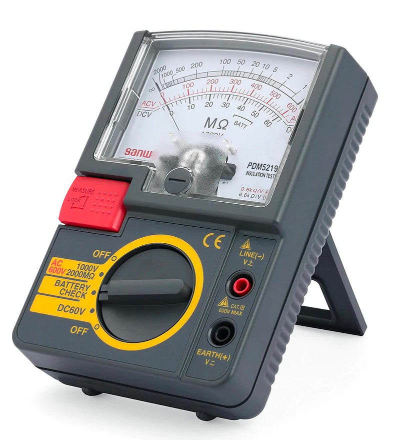 PDM5219S | 125V / 250V / 500V Analog Insulation Tester / Portable Insulation Resistance Meter - Sanwa-America.com