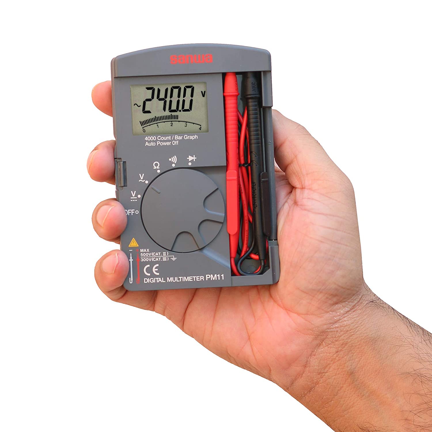 Sanwa PM11 | Pocket Digital Multimeter with 4000 Count Display | Sanwa ...