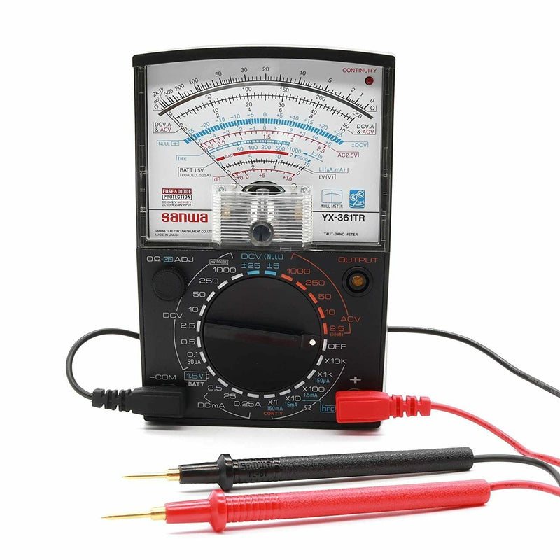 YX361TR | Analog Multimeter - Variety of Measurement Functions using 24 Contact Switch - Sanwa-America.com